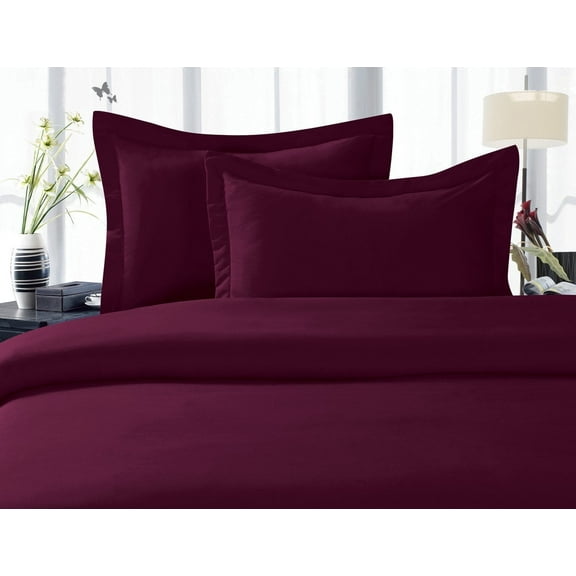 Elegant Comfort 1800 Series Microfiber Bed Sheets 6-Piece Set, Deep Pocket, Split King Deep Purple