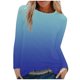thumbnail image 1 of Blusa informal con estampado de manga larga y cuello redondo para mujer a la moda Fridja  bvmnju752, 1 of 5