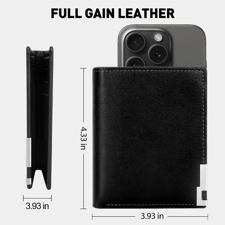 Cshidworld Bifold Leather Wallet for Men, Black photo 7