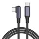 thumbnail image 3 of Cable USB tipo C a USB tipo C para teléfono móvil, línea de carga rápida 100W, Cable de ángulo recto 4,0, datos de 90 grados, 0,5 m/1m/2m, 3 of 5