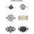 thumbnail image 4 of 6 Pièces Rétro Cardigan Clip Pull Collier Clip Fleurs Antiques Motif Châle Clips Robes Châle Clip pour les Femmes Filles, 4 of 4