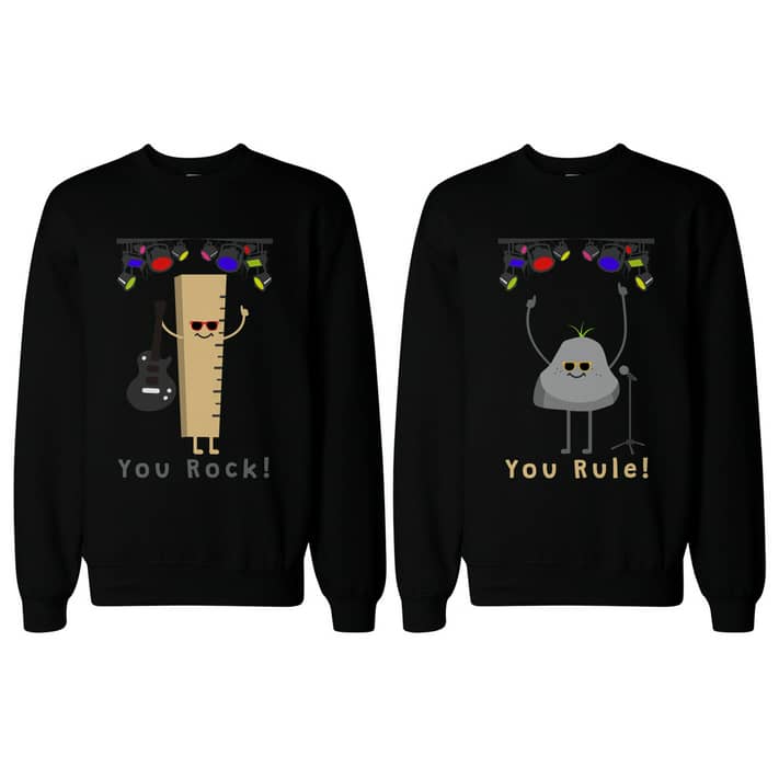 Funny Matching BFF Sweatshirts for Best Friends You Rock and Rule! -  