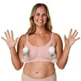 thumbnail image 4 of Bravado Designs Hands Free Pumping Bra & Nursing Bra 2-in-1 Seamless for Maternity & Breastfeeding, Soft Rose, Medium, 4 of 4