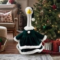 thumbnail image 6 of Christmas Green Velvet Dress Outfit for 23 Inch Goose Statue, with Velvet Goose Clothes and Santa Hat, White Trims, Xmas Goose Costume, Winter Holiday Outdoor Garden Patio Yard Art Decor, 6 of 9