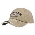 thumbnail image 4 of WMNTST Unisex Baseball Caps Distressed Washed Curved Brim Cap With Letter Embroidery Adjustable Dad Hat, 4 of 4