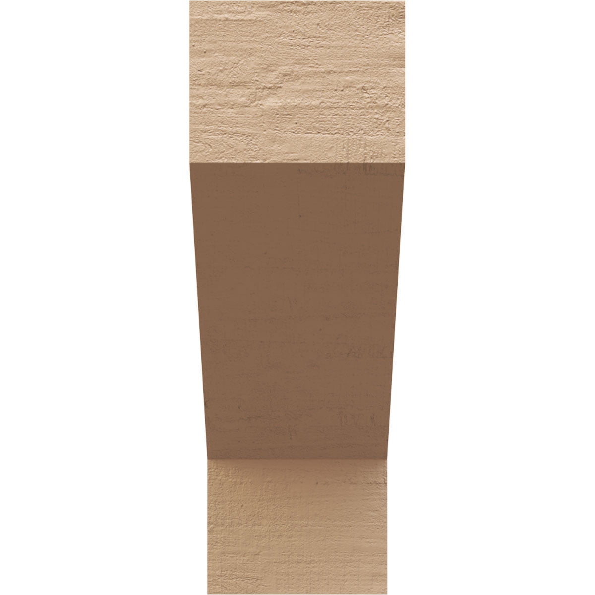 5"W x 10"D x 15"H Classic Clemmons Rough Cedar Woodgrain TimberThane Corbel, Primed Tan