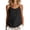 Black, variant on Summer Tank Tops for Women Crew Neck Cotton Linen Cami Top with Half Button Trendy Going Out Shirts for Ladies Gray 3XL
