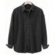 thumbnail image 4 of pstuiky camisas de manga larga para hombre, Camisa informal de pana de color liso con cuello abotonado y manga larga para hombre top de hombre xl, 4 of 7