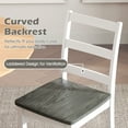thumbnail image 6 of Gymax Set of 2 Dining Chairs Ladder Back Armless Side Chair w/ Solid Rubber Wood Legs Gray, 6 of 8