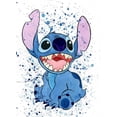 thumbnail image 3 of Póster de arte de acuarela con estampados de dibujos animados de Disney, Stitch, decoración de pared para habitación de niños, pintura en lienzo con arte de graffiti de Lilo y Stitch, 3 of 5