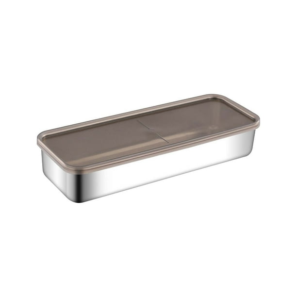 Caja de conservación de acero inoxidable 304, caja japonesa, para barbacoa, filtro de aceite, fruta, contenedor multiusos de acero inoxidable.
