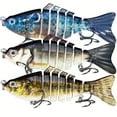 thumbnail image 3 of 2PC Fishing Lures Jigs, Full-Size Multi Jointed Swimbait, Slow Sinking Segmented Bass Fishing Lure, Swimming Fishing Lure For Freshwater Saltwater, Perch Pike Walleye Striped Bass Lures, Fishing Bait, 3 of 9