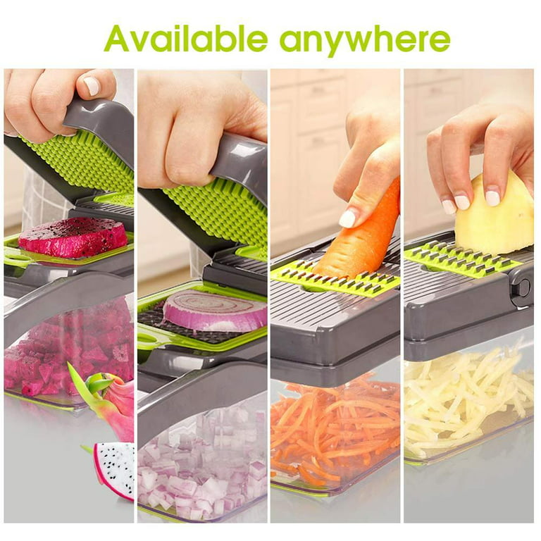 Vegetable Chopper, Chopper Vegetable Cutter, 12 In-1 Multifunctional Food  Chopper, With 8 Blade Kitchen Slicer, Dicer, Chopper, Veggie Chopper With