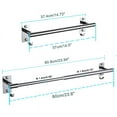 thumbnail image 4 of YDmeet Extendable Towel Rack Wall Mounted 304 Stainless Steel Chrome, Adjustable 14.5-23.6 inch for Bathroom, 4 of 7