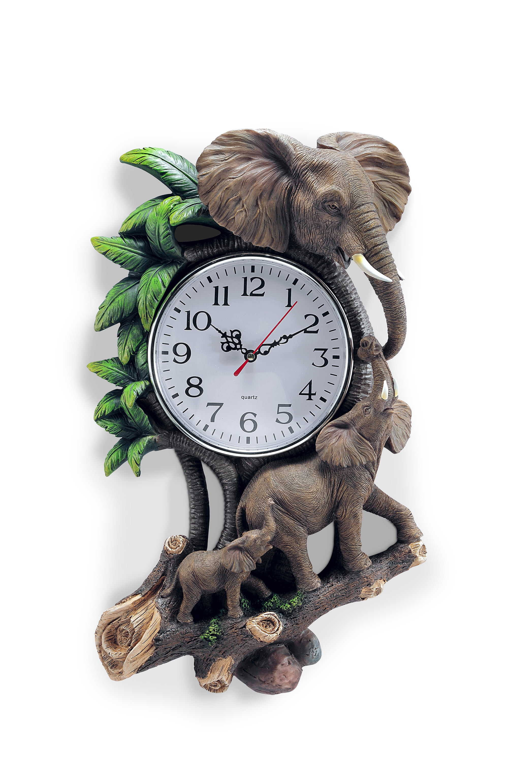 17.5" in 3D ELEPHANT WALL CLOCK