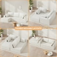 thumbnail image 3 of JYYA88BB Modular Sectional Sofa for Living Room, 104" L-Shape Boneless Cloud Couch with Oversized Chaise, Right Chaise, Beige, 3 Seat, Microfiber Fabric, 3 of 8