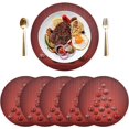 thumbnail image 3 of GZHJMY Christmas Balls Round Placemats Set of 4, Non-Slip PVC Table Mats Washable Heat Resistant Place Mats for Kitchen Dining Table Christmas Home Decor, 15.4 Inch Table Mat, 3 of 7