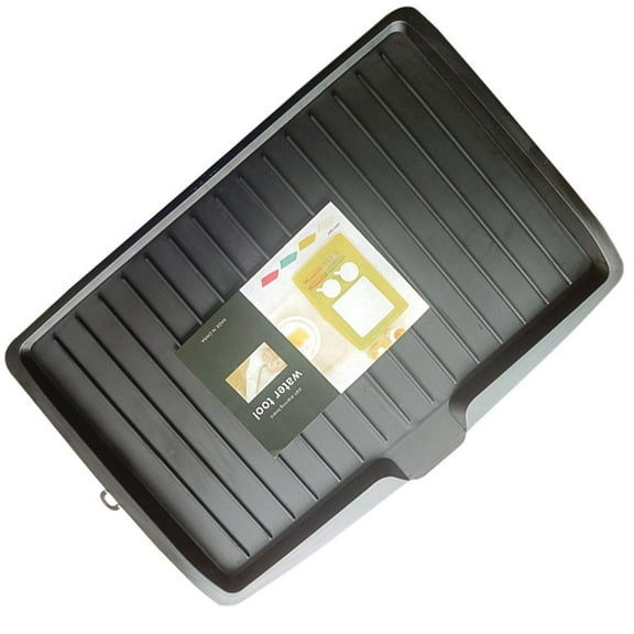 18x12 Kitchen Dish Drain Board & Drying Rack Tray with Built-in Drain Lip Sturdy Plastic Drying Pad for Countertop, Prevents Water Buildup, Easy to Clean