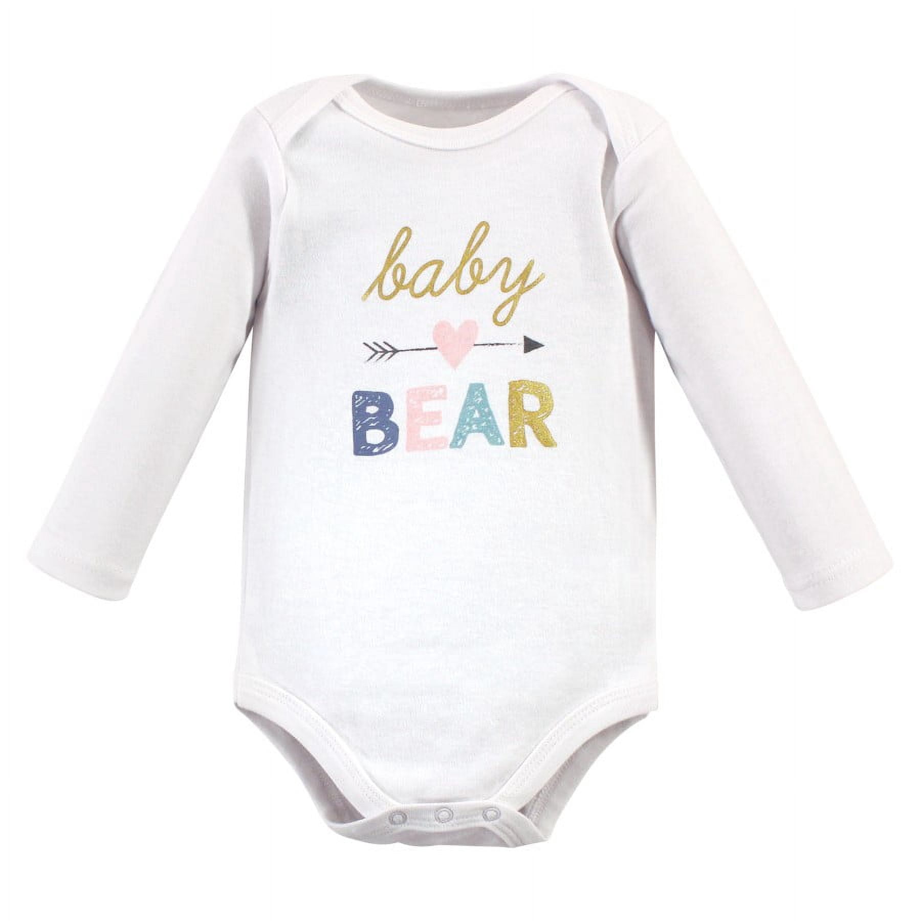 Hudson Baby Cotton Long-Sleeve Bodysuits, 3-Pack, Newborn- 24 Months