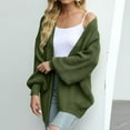 thumbnail image 6 of Ediodpoh Women's Long Sleeve Open Front Casual Lightweight Soft Knit Cardigan Sweater Outerwear Cardigan Sweaters for Women Army Green XL, 6 of 8