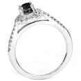 thumbnail image 3 of Pompeii 1ct Black Diamond Engagement  Halo Ring 14K White Gold (Black,AAA), 3 of 4