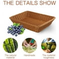 thumbnail image 4 of Summark Wicker Bread Basket,Woven Tabletop Food Fruit Vegetables Serving Basket, Restaurant Serving,For Bathroom Storage Kitchen Organizer, 4 of 12