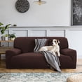 thumbnail image 2 of Cubierta de sofá Casa Muebles Sillas Amantes de sentarse Sofa  (2 Seater, Chocolate Color), 2 of 10