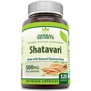Herbal Secrets Shatavari 500 Mg Per Serving 120 Veggie Capsules Supplement | Non-GMO | Gluten-Free | Made in USA
