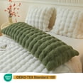 thumbnail image 3 of LIFEREVO Fluffy Faux Rabbit Fur Body Pillow Cover, Cozy Moss Bubble Shaggy Plush Bed Body Pillowcase with Zipper Closure, Long 20"x54" Fuzzy Furry Pillow Case for Bedroom Home Decoration, Sage Green, 3 of 7