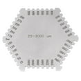 thumbnail image 1 of Stainless Steel Hexagon Wet Film Comb Gauge Paint Wet Film Width Measuring Instruments High Precision25-3000Um, 1 of 9