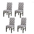 thumbnail image 1 of Juego de 4 fundas elásticas para sillas de comedor, universales, extraíbles, lavables, modernas, duraderas, para el hogar, hotel, restaurante, fiesta, banquete, decoración de cocina Rojo Verde, 1 of 5
