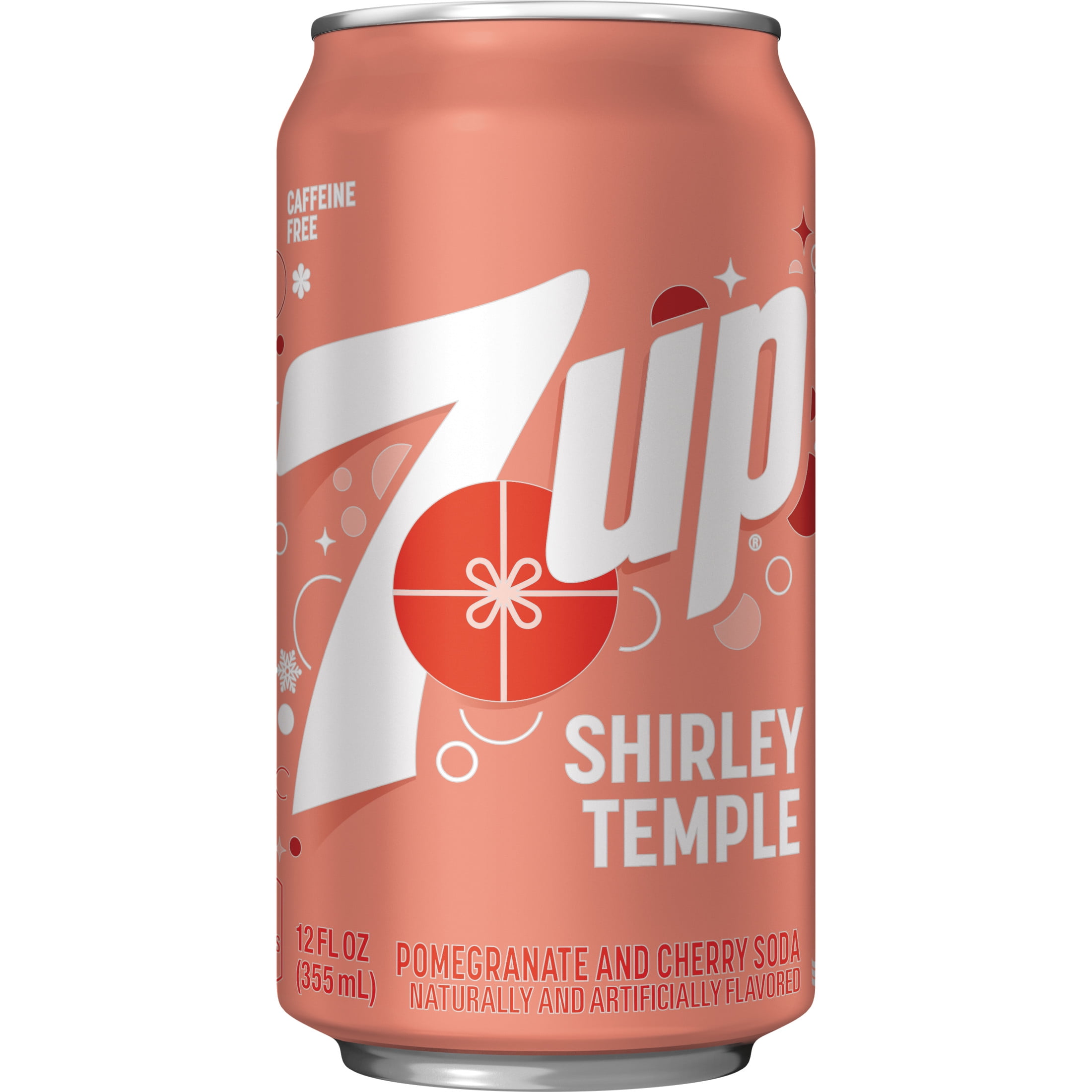 7UP Caffeine Free Shirley Temple Pomegranate and Cherry Flavored Soda Pop, 12 fl oz cans, 12 pack