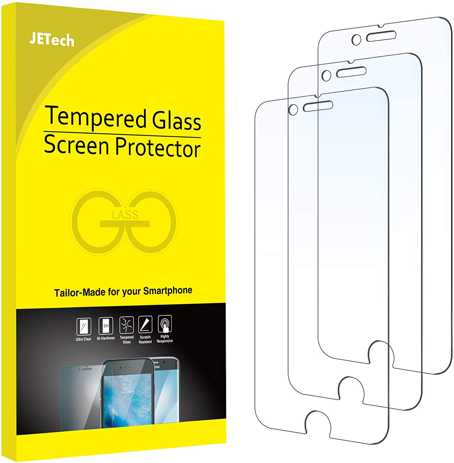 7th Generation 2017 Release Only JETech Screen Protector for  Fire 7 Tempered Glass Film 