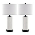 thumbnail image 3 of Kyrid 23''Ceramic Table Lamp Set of 2 Touch Control Bedside Lamps with USB Ports and AC Outlets (Bulbs Included), 3 of 5