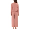 thumbnail image 3 of INSPIRAR CHIC Pijamas de Mujer Ropa de Dormir Suave Cuello Redondo Conjunto de Lounge Casual L Rosa, 3 of 4