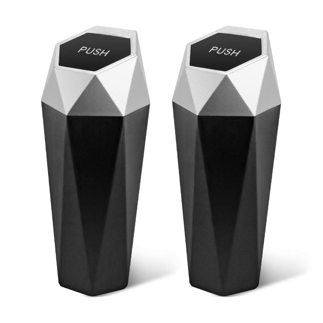 OUDEW Car Trash Can with Lid New Car Dustbin Diamond Design, Leakproof