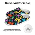 thumbnail image 6 of Daiia Colorful Air Balloons1 Print Women’s Fuzzy Slippers Memory Foam Lightweight House Shoes Cozy Loafer Flannel House Shoes-44/45, 6 of 7