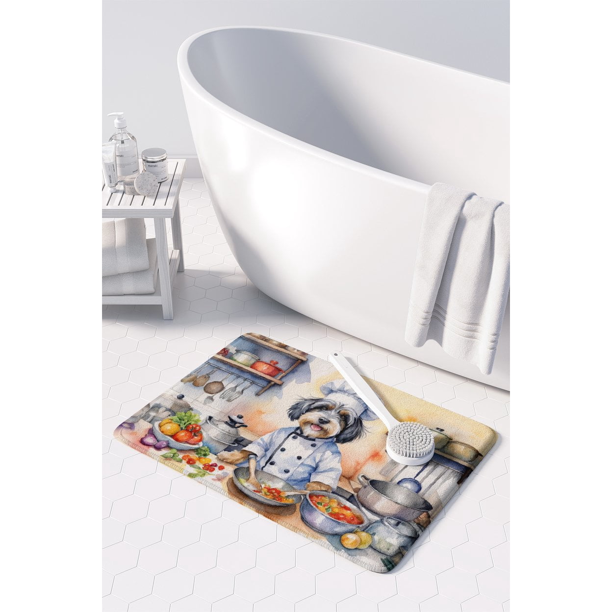 Yorkie Yorkshire Terrier The Chef Memory Foam Kitchen Mat