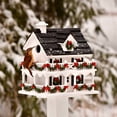 thumbnail image 2 of Home & Garden Colonial Cottage Birdhouse Wood Christmas Led Lighted Phe900, 2 of 3