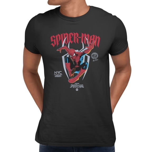 Marvel Spider-Man Brand New Day Men's Gothic Script Aesthetic T-Shirt (Black, S-XXXL)