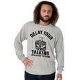 thumbnail image 3 of Delay Talking Until After Game Sports Men's Big & Tall Long Sleeve Graphic Tee Brisco Brands 2X, 3 of 5