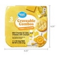 thumbnail image 5 of Great Value Craveable Combos Mild Cheddar & Colby Jack Cheeses with Crackers, 1.5 oz, 3 Count, 5 of 6