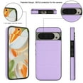 thumbnail image 4 of Compatible with Google Pixel 9 / 9 Pro Case, with PU Leather Credit Card Holder Magnetic Back Stand Rugged Slot Mobile Flip Purse Phone Cover for Google Pixel 9 / 9 Pro Women Men - Lightpurple, 4 of 7