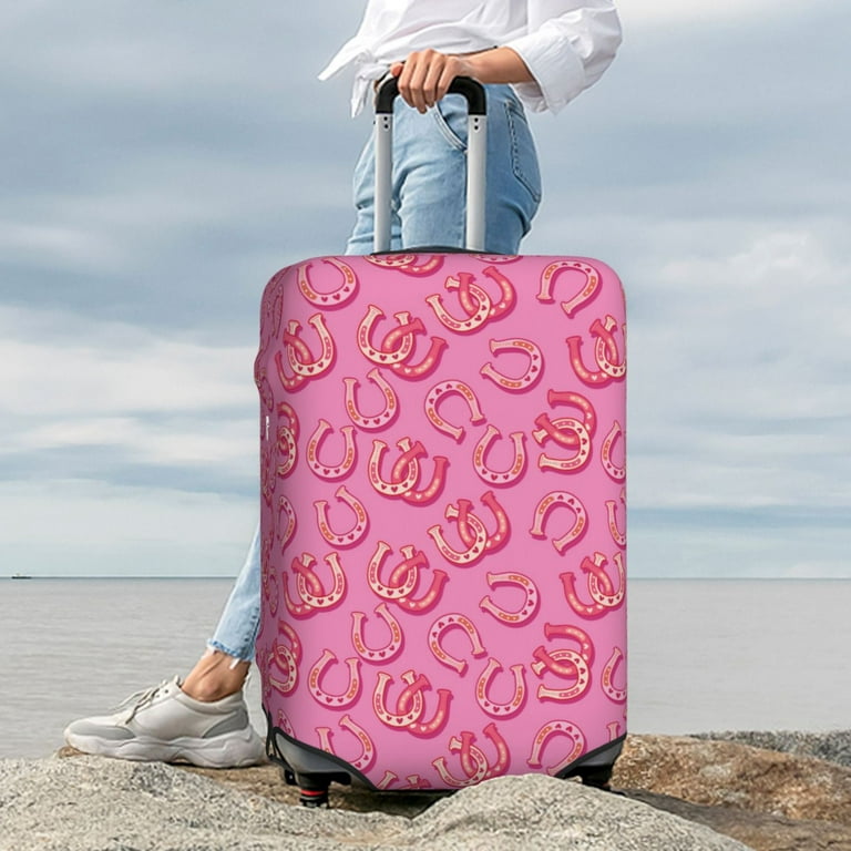 Pofeuu Cute Cowgirl Print Luggage Suitcase Cover Protector Luggage Washable Covers Aesthetic for 18 24 28 32 inch LuggageNo Luggage included Medium