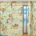 thumbnail image 2 of Coolnut Sheer Curtains Cute Bunny Leaves Gauze Door and Window Voile Curtain Panels for Bedroom Living Room W55 x L78 In 2, 2 of 4