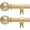 Gold, variant on White Curtain Rods for Windows 66 to 120” - 2 Pack 5/8'' Metal Heavy Duty Curtain Rods Set with Brackets - Adjustable Thin Curtain Rod for Livingroom, Outdoor Patio,Bedroom(5.5-10 Feet)