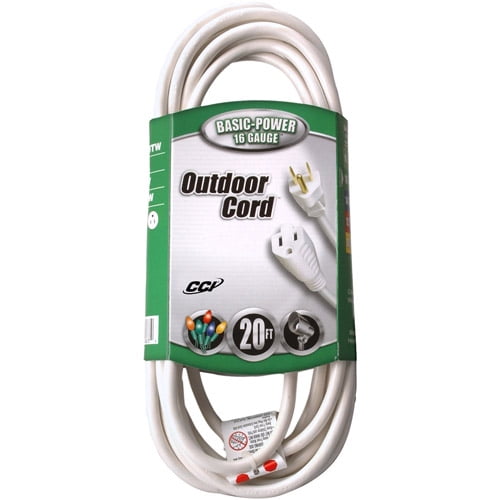 Woods 0859 3-Outlet Extension Cord with Power Tap Green Coleman Cable 20-Foot