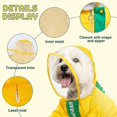 thumbnail image 4 of Chubasquero para perros, chaqueta impermeable para mascotas, poncho para perros con ala transparente, impermeable para perros con orificio para correa, chaqueta impermeable liviana para perros de cuer, 4 of 5