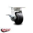 thumbnail image 2 of 4 Inch Kingpinless Rubber on Steel Wheel Swivel Caster with Brake Service Caster, 2 of 2