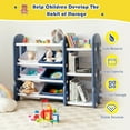 thumbnail image 5 of Gymax Kids Toy Storage Organizer w/ Bins & Multi-Layer Shelf for Bedroom Playroom Blue, 5 of 10